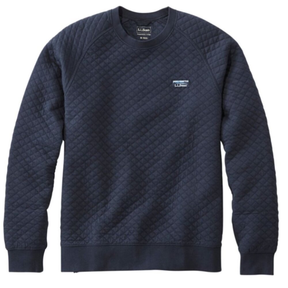 L.L. Bean Men's Quilted Sweatshirt Crewneck XL